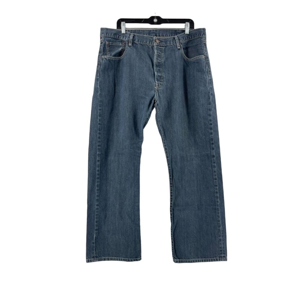 Levi's 501 Button Fly Men's Red Tab 5 Pocket Denim Jeans Straight Leg Size 40X30 - Picture 2 of 10
